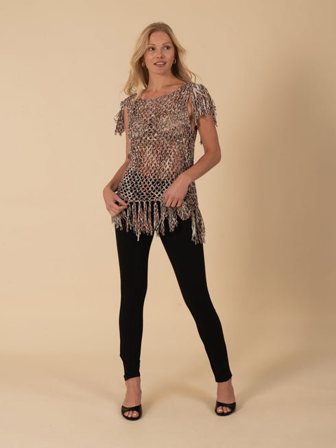 Crochet Fringe Tunic Top
